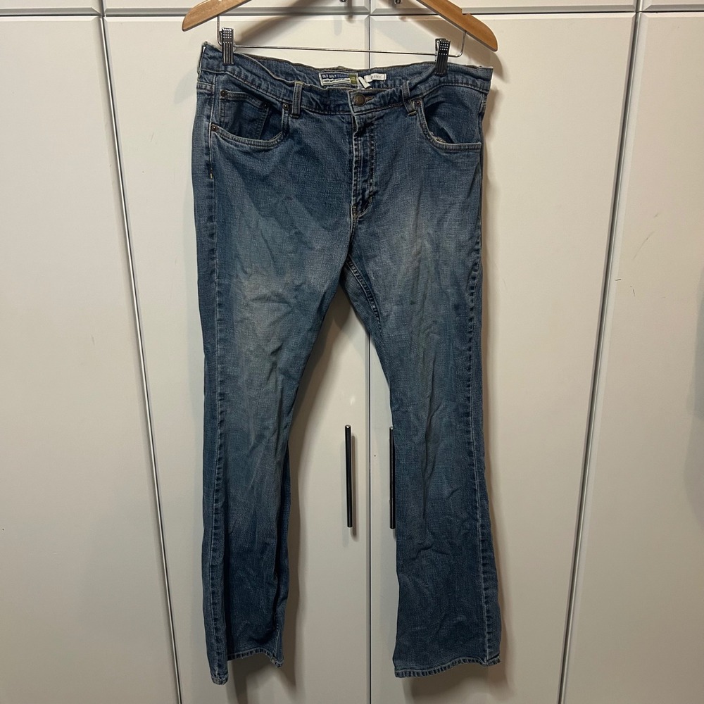 Old Navy Brand Low Waist Boot-Cut Jeans Blue Denim Stretch Size 16 Long SPR 05